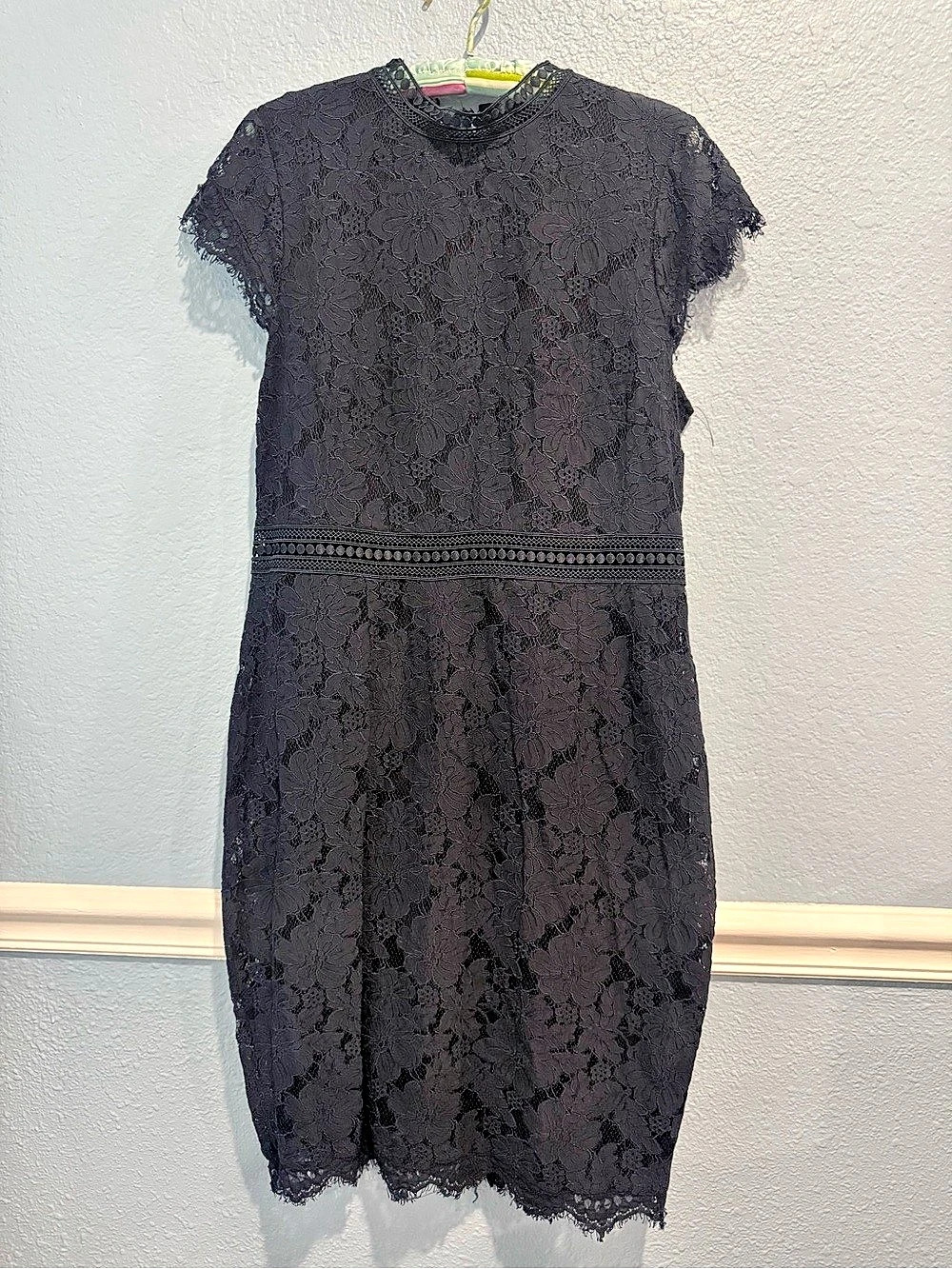 Black Lace Floral Dress